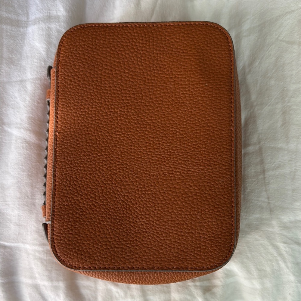 Trish McEvoy Makeup Planner Brown Cosmetic Travel Organizer Bag